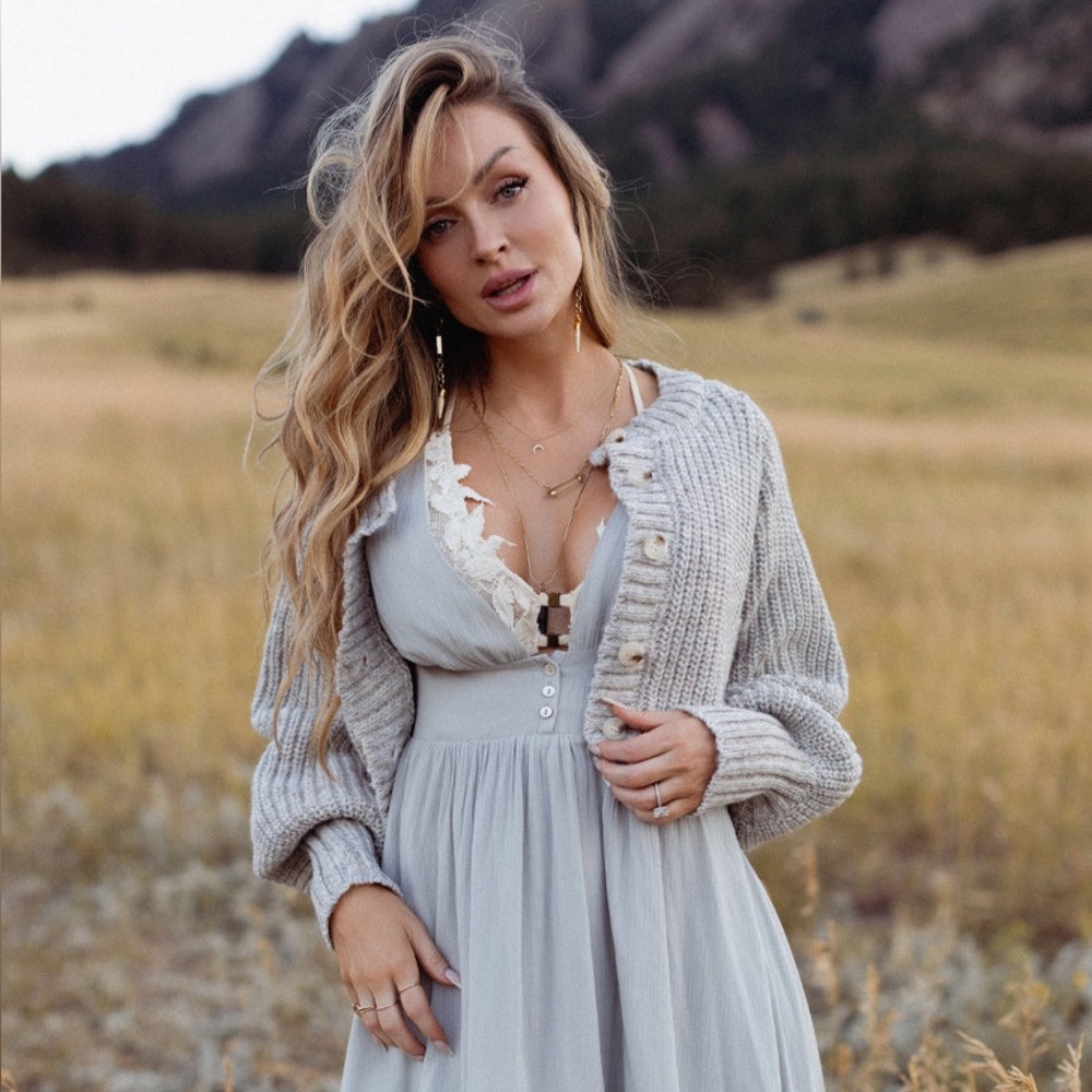 Joyfolie MINERVA SWEATER IN HEATHER DOVE